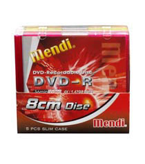 Mendi 8cm 4X DVD-R- 5pcs/pack