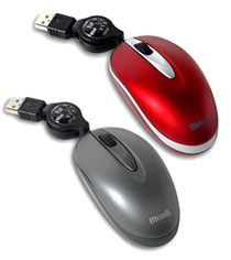 Mendi Vital Retractable 800dpi Optical Mouse - Grey